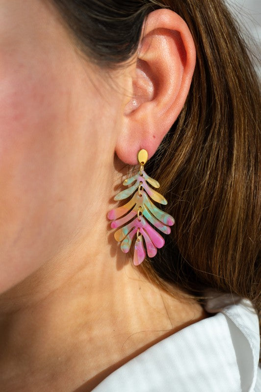 Petite Palm Earrings - Tropical Delight