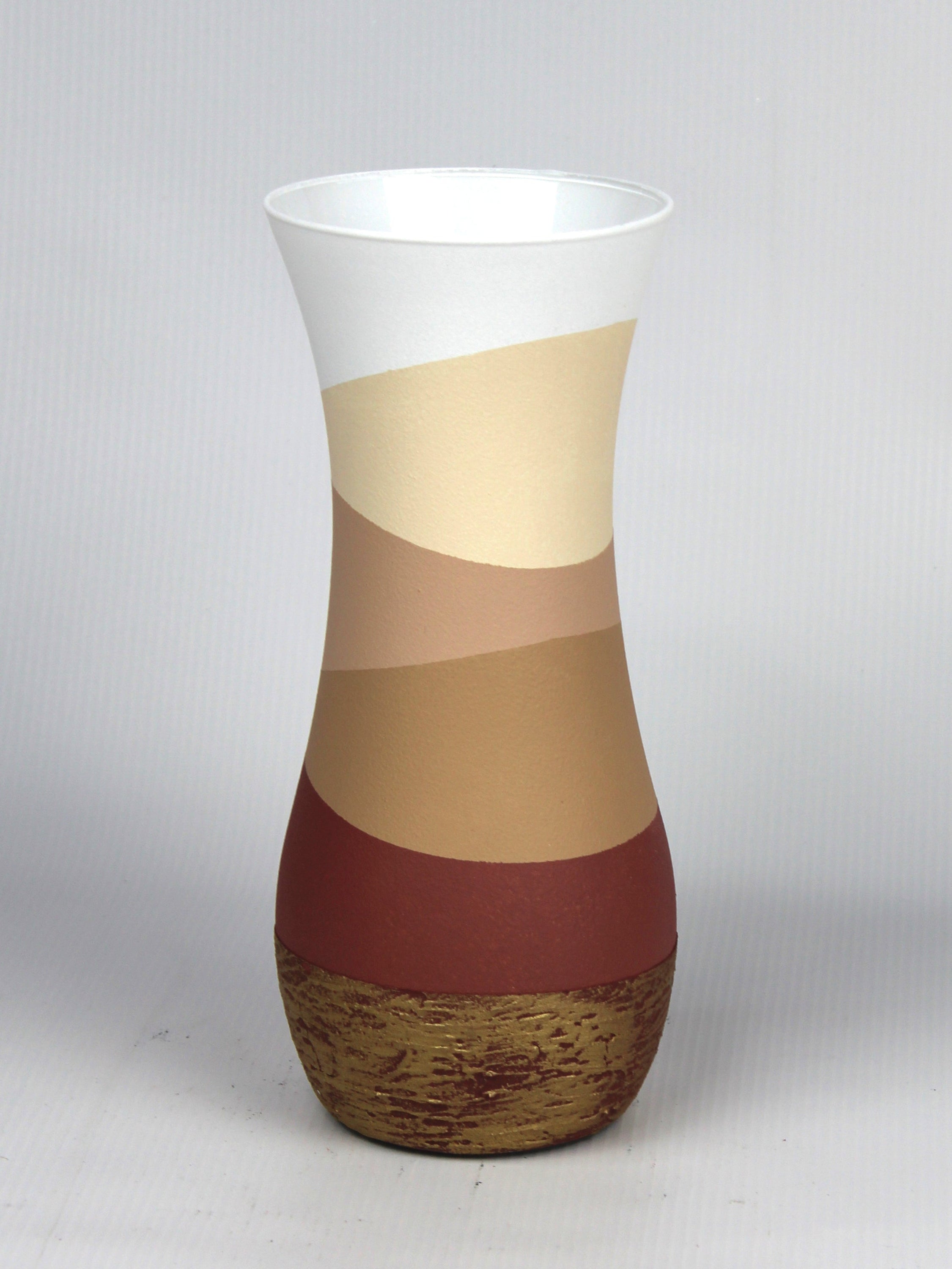 table brown art decorative glass vase 8268/260/sh235.1