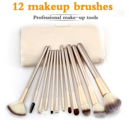 NEW Makeup Brushing Brush Set 12pcs Soft Synthetic Professional